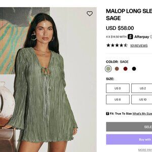 Princess Polly Dress Size 10